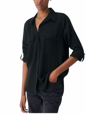 Babaton by Aritzia Black Utility Shirt Size Large